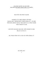 NGHIÊN cứu BIẾN ĐỘNG lớp PHỦ TRONG QUÁ TRÌNH PHÁT TRIỂN KINH tế   xã hội TỈNH hõa BÌNH với sự TRỢ GIÖP của CÔNG NGHỆ VIỄN THÁM và GIS 