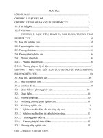 Điều tra và đánh giá tình hình cây tái sinh tự nhiên dưới tán rừng của xã pú bẩu, huyện sông mã, tỉnh sơn la 