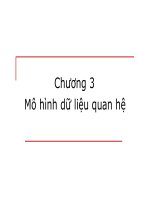 Bài giảng cơ sở dữ liệu   chương 3  mô hình dữ liệu quan hệ