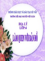 bài giảng địa lý lớp 4 Bài 2  làm quen với bản đồ