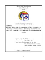 Điều tra thành phần sâu hại và ảnh hưởng của một số yếu tố ngoại cảnh đến tỉ lệ và mức độ hại của rệp vảy nâu trên cây cà phê chè tại xã dồm cang, huyện sốp cộp, tỉnh sơn la     