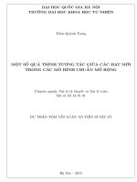 MỘT số QUÁ TRÌNH TƯƠNG tác GIỮA các hạt mới TRONG các mô HÌNH CHUẨN mở RỘNG 