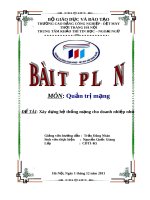 đề tài xây dựng hệ thống mạng cho doanh nghiệp nhỏ