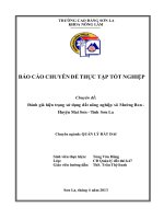 Đánh giá tình hình quản lý và sử dụng đất tại xã hua la, thành phố sơn la, tỉnh sơn la giai đoạn 2003   2012 