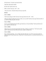 Đề thi thử THPT quốc gia môn Lịch sử trường THPT Kim Thành 2015