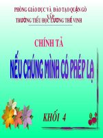 bài giảng chính tả lớp 4 nếu chúng mình có phép lạ