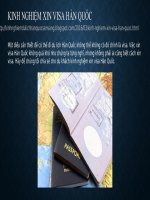 Kinh nghiệm xin visa Hàn Quốc