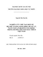 NGHIÊN cứu CHẾ tạo một số hệ NHŨ TƯƠNG SINH NHIỆT để xử lý, NGĂN NGỪA PARAFIN LẮNG ĐỌNG TRONG ĐƯỜNG ỐNG dẫn dầu THÔ ở VIỆT NAM 