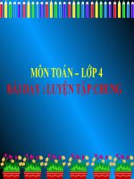 bài giảng toán 4 luyện tập chung
