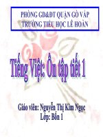 bài giảng tiếng việt lớp 4 Tiếng việt tiết 1 ôn tập
