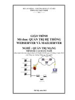 QUẢN TRỊ HỆ THỐNG WEBSERVER VÀ MAILSERVER