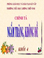 bài giảng chính tả lớp 4  ngắm trăng không đề