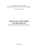 Hướng dẫn thí nghiệm cấu kiện điện tử