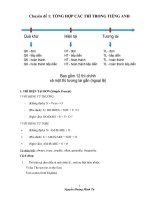 Chuyên đề 1   CÁC THÌ TRONG TIẾNG ANH