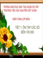 bài giảng toán lớp 4 tuần 1 ôn tập các số đên 100000