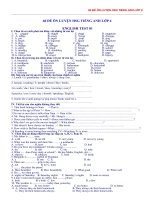 60 đề ôn LUYỆN HSG TIẾNG ANH lớp 6