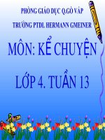 giáo án kể chuyện lớp 4 tuần 13