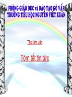bài giảng tập làm văn tóm tắt tin tức