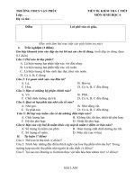 Kiểm tra 1 tiết môn sinh học 6