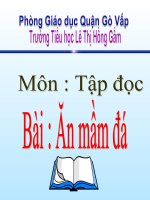 bài giảng tập đọc 4 ăn mầm đá