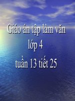 giáo án tập làm văn lớp 4 tiết 25 tuàn 13