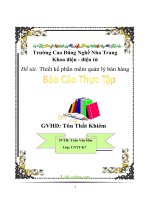 Thiết kế phần mềm quản lý bán hàng