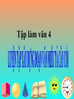 bài giảng tập làm văn lớp 4 luyện tập đoạn văn miêu tả cây cối