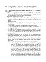 Đề cương ôn tập công tác xã hội nông thôn