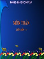 bài giảng toán lớp 4 tuần 1 toán hạng và lớp