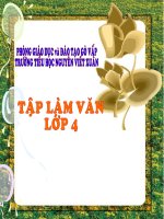 bài giảng tập làm văn lớp 4  luyên tập xây dựng mở bài trong bài văn miêu tả cây cối