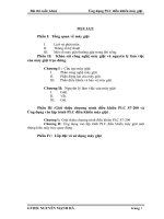 Ứng Dụng Vào Lập Trình PLC S7200 Điều Khiển Máy Giặt Một Thùng Trục Đứng