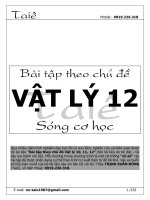 bài tập theo chủ đề vật lý 12 sóng cơ học