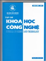 tạp chí khoa học và công nghệ thái nguyên