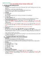 Cấu trúc, cách dùng và dấu hiệu nhận biết của một số thì thông dụng trong tiếng anh