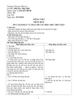 nhân hóa ôn cách đặt và trả lời câu hỏi như thế nào