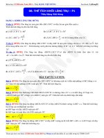 Bài giảng 8 thể tích khối lăng trụ phần 1