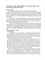 sang kien kinh nghiem ỨNG DỤNG CÔNG NGHỆ THÔNG TIN VÀO DẠY HỌC MÔN SINH HỌC 8 Ở TRƯỜNG THCS