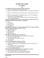 ĐỀ THI THỬ DI TRUYỀN Y HỌC