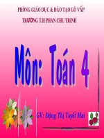 bài giảng toán lớp 4 tuần 35 luyện tập chung tiếp