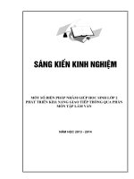Một số biện pháp giúp học sinh lớp 2 phát triển kĩ năng giao tiếp thông qua phân môn Tập làm văn lớp 2