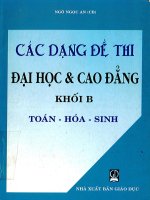 Các dạng đề thi đại học cao đẳng khối b 
