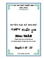 Tuyển tập đề thi thử THPT Quốc gia  2016 môn Toán