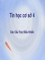 Tin học cơ sở 4 Cấu trúc điều khiển