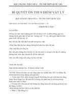 BÍ QUYẾT ôn THI 8 điểm vật lý