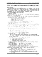 Thiết Kế Nhà Công Nghiệp Một Tầng Lắp Ghép, Ba Nhịp L1 = L3 = 18m, L2 = 21m, R = 7m ( Kèm Bản Vẽ Cad, Bảng Tính Excel)