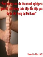 Ảnh hưởng của văn hóa doanh nghiệp và quản lý chất lượng toàn diện đến hiệu quả dự án xây dựng tại đài loan