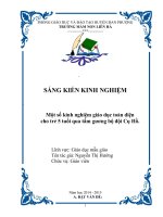 Sáng kiến kinh nghiệm một số kinh nghiệm giáo dục toàn diện cho trẻ 5 tuổi qua tấm gương bộ đội cụ hồ