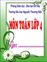 bài giảng toán lớp 4 tuần 30