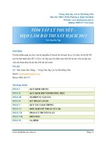 Tóm tắt lý thuyết, mẹo làm bài thi sát hạch bằng lái B2