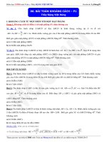 Khoảng cách trong không gian phần 1